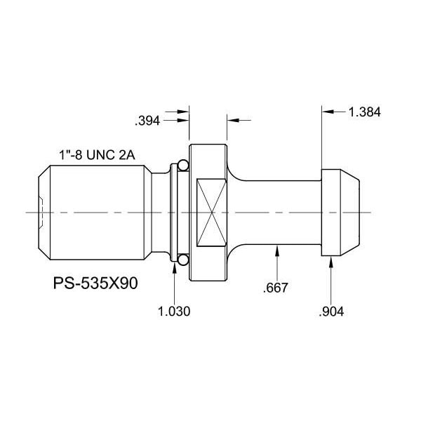 Tj Davies Co Solid Retention Knob PS-535X90 - main